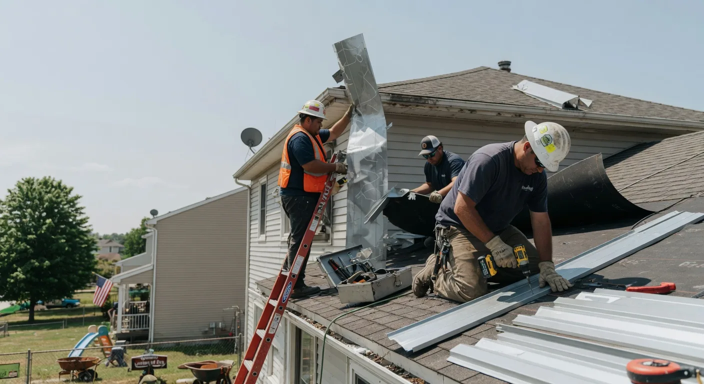 Storm Damage Metal Roof Repair in Bradford, NH